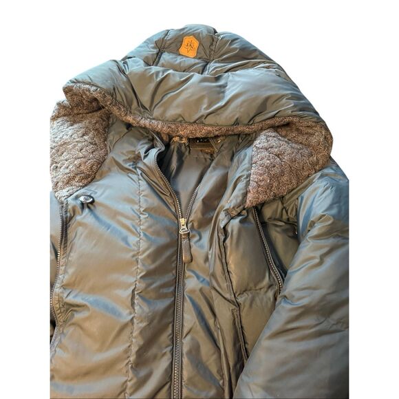 Mackage down hooded long puffer coat 2 in 1 vest sz medium women’s blue cable kn - Picture 9 of 10